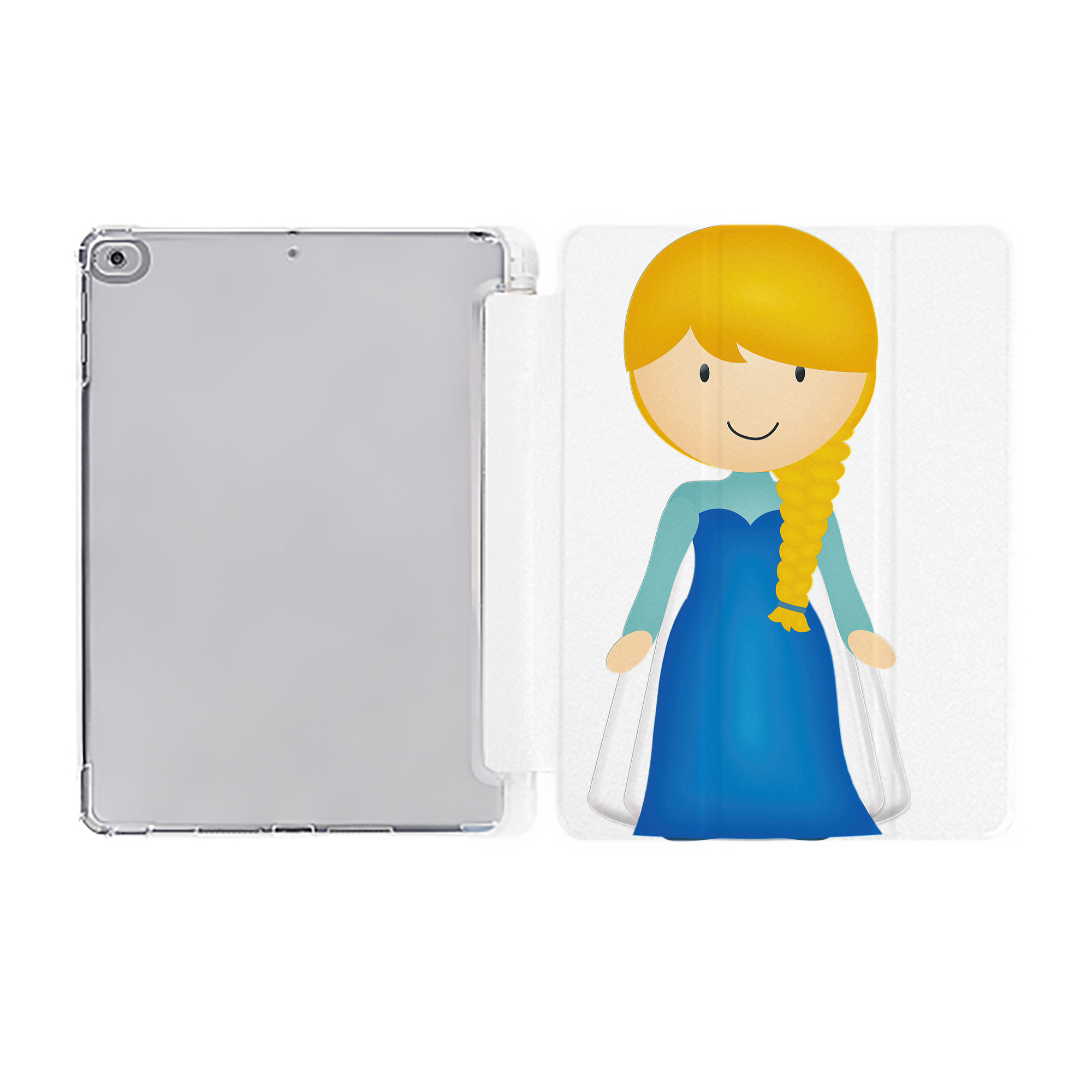 （画像用） アナと雪の女王 アンナ エルサ Frozen Anna Elsa IPad ケース ペン収納付き 三つ折りスタンド PUレザー×シリコン 対応機種9.5/10.5/10.9インチ